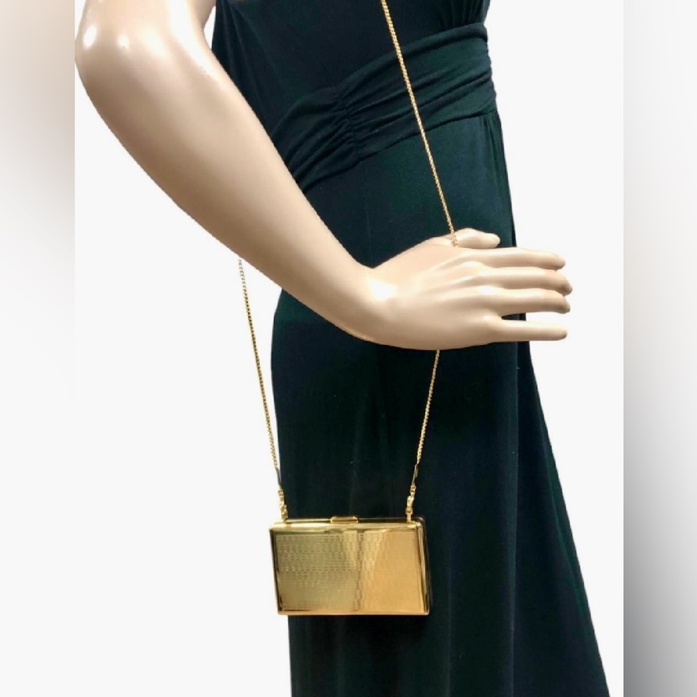 NWT VYO “3003” Small Gold Clutch, retail $1,550